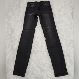 FRAME Denim Black Le High Skinny Jeans
